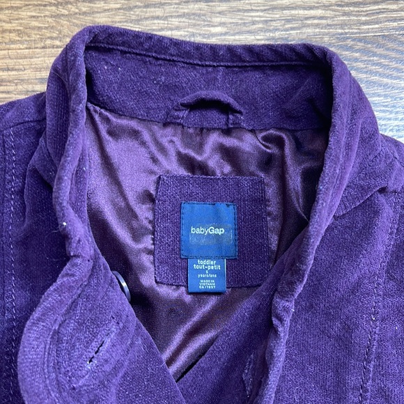 Gap Girls Purple Velvet Jacket - Picture 2 of 3